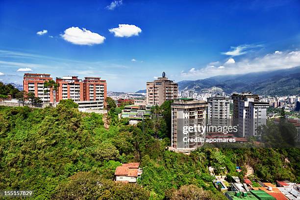 view of residential district buildings in a capital city - caracas stock pictures, royalty-free photos & images