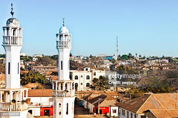 african town. - gambia stock pictures, royalty-free photos & images
