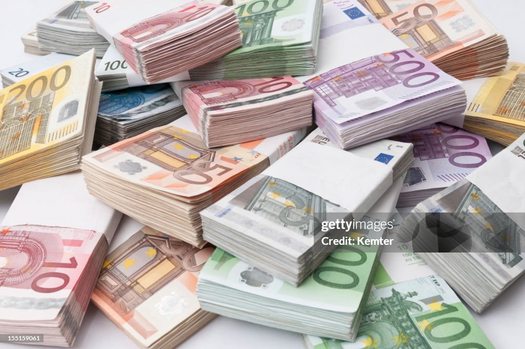 Pile de billets en euro