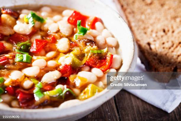 white bean soup - lima bean stock pictures, royalty-free photos & images