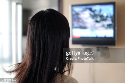 Watching TV - XLarge Watching TV - XLarge