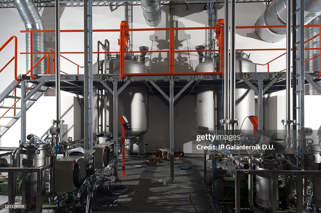 An internal view of a modern chemical plant