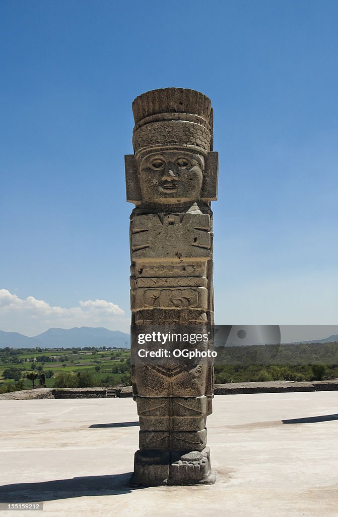 Toltec temple ruins in Tula, Mexico