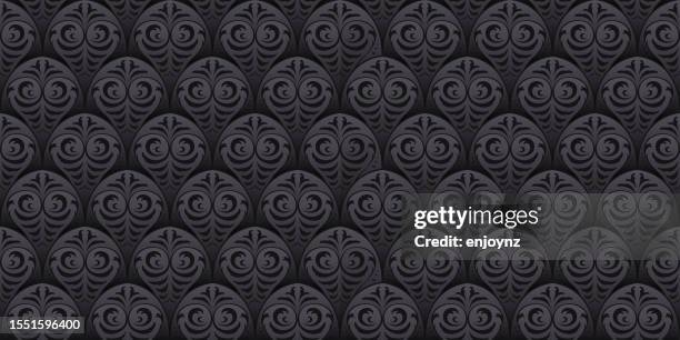 elegant dark grey victorian seamless wallpaper - victorian background stock illustrations