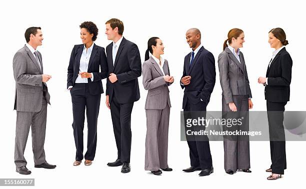 business people having conversations - isolated - ethnicity stock pictures, royalty-free photos & images