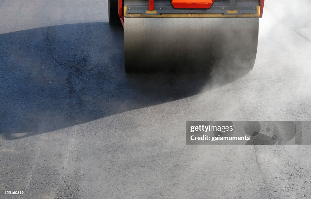 Steamroller In Action