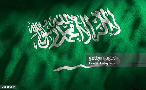 saudiarabische flagge - saudi arabia flag stock-fotos und bilder