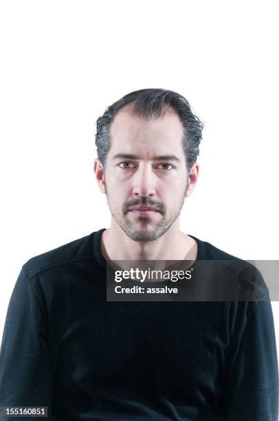 retrato de homem sério - parcialmente calvo - fotografias e filmes do acervo