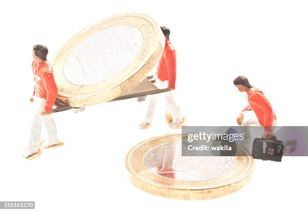 rescue the euro - beeldje stockfoto's en -beelden