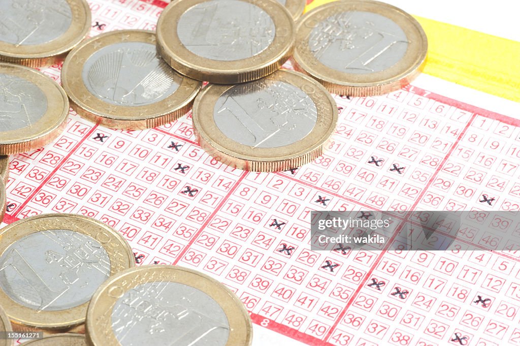 Lotto - Lottery ticket with coins