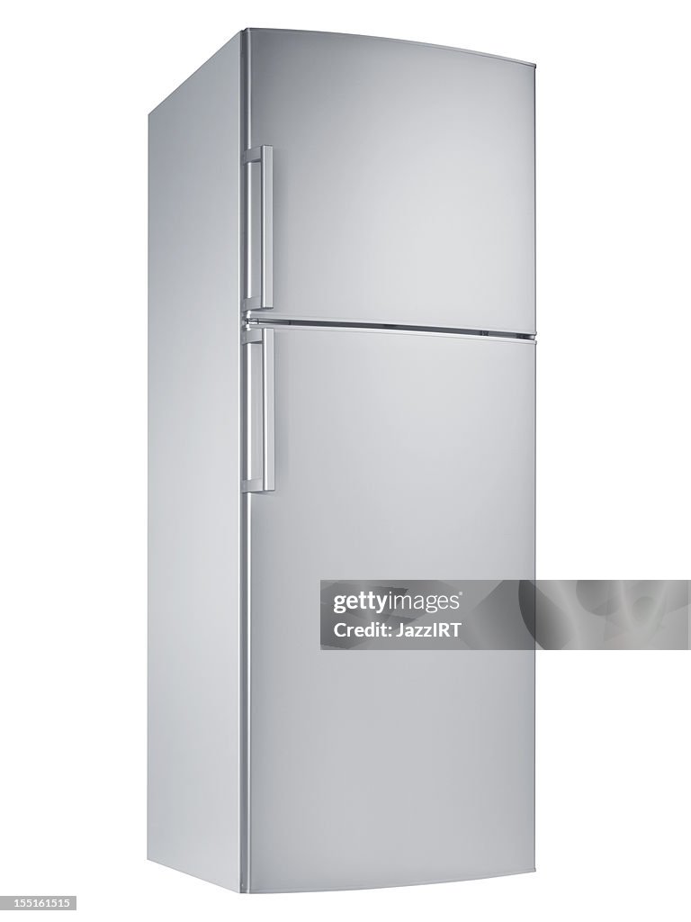 Refrigerator (isolated with clipping path over white background)