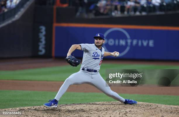 Alex Vesia of the Los Angeles Dodgers pitches against the New York Mets during their game at Citi Field in the Queens borough of New York City.
