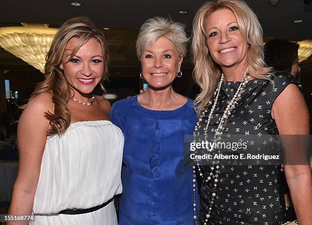 Nicole Paxson, Julia Van Hees-Aidner and Marla Paxson arrive to the Lupus LA 10th Anniversary Hollywood Bag Ladies Luncheon at Regent Beverly...