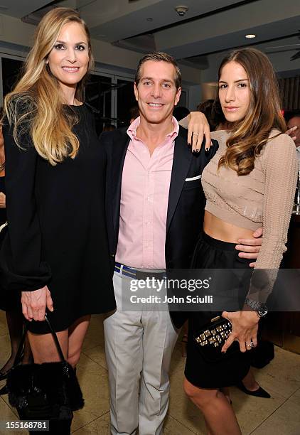 Annelise Peterson, Christian Leone and Minnie Mortimer Gaghan attend a dinner hosted by Ali Larter celebrating the Devi Kroell Spring Summer 2013...