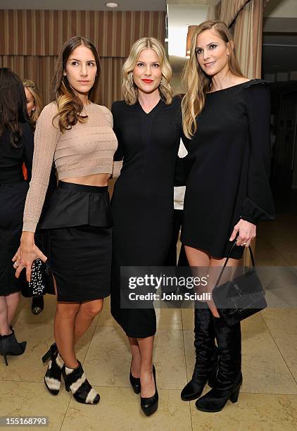 Minnie Mortimer Gaghan, Ali Larter and Annelise Peterson attend a dinner hosted by Ali Larter celebrating the Devi Kroell Spring Summer 2013...