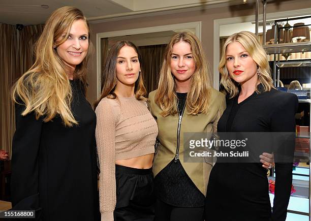 Annelise Peterson, Minnie Mortimer Gaghan, Claiborne Swanson Frank and Ali Larter attend a dinner hosted by Ali Larter celebrating the Devi Kroell...