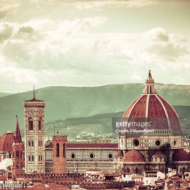 florence's cathedral - filippo brunelleschi stock pictures, royalty-free photos & images