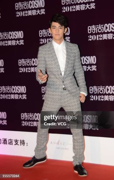 Singer Jiro Wang of Fahrenheit attends the Cosmo Beauty Awards 2012 at Shangahi Culture Square on November 1, 2012 in Shanghai, China.