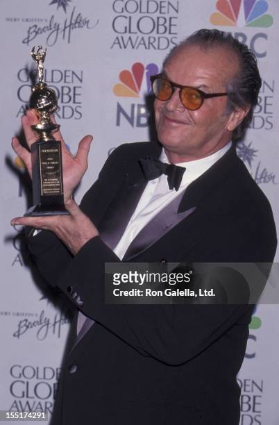Actor Jack Nicholson attends 56th Annual Golden Globe Awards on January 23, 1999 at the Beverly Hilton Hotel in Beverly Hills, California.