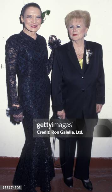 Julie Wilson and Margaret Whiting attend 16th Annual MAC Awards on April 1, 2002 at Town Hall in New York City.