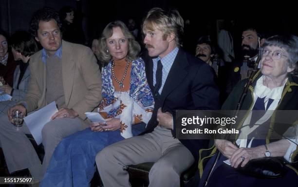 Harry Chapin, actor Robert Redford and Lola Redford attend A Future With Alternatives Benefit on May 5, 1978 at St. John the Divine Cathedral in New...