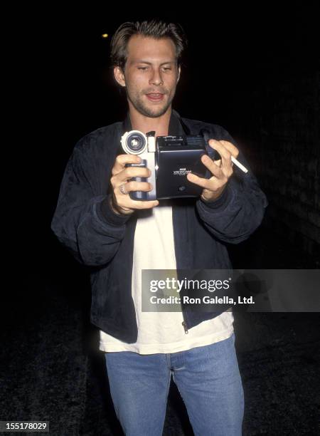 Actor Christian Slater attends the "Malice" Beverly Hills Premiere on September 29, 1993 at the Academy Theatre in Beverly Hills, California.