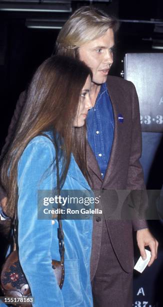 Marcheline Bertrand and actor Jon Voight attend Stars For McGovern Benefit Fundraiser on June 14, 1972 at Madison Square Garden in New York City.