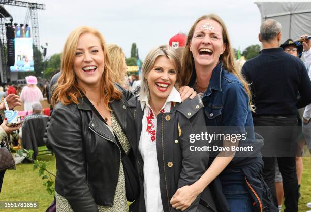 Sarah-Jane Mee, Pips Taylor and Chloe Delevingne attend Flackstock Festival 2023, a celebration of Caroline Flack's life dedicated to bringing...