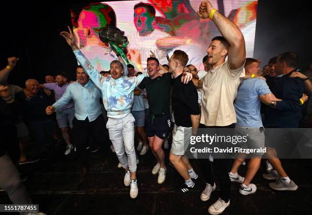 Limerick , Ireland - 24 July 2023; 23 July 2023; Players, from left, Cian Lynch, Declan Hannon, William O'Donoghue and Dan Morrissey during the...