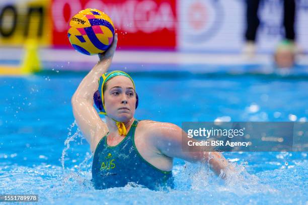 Alice Williams of Australia during the World Aquatics Championships 2023 Women's match between Greece and Australia on July 24, 2023 in Fukuoka,...