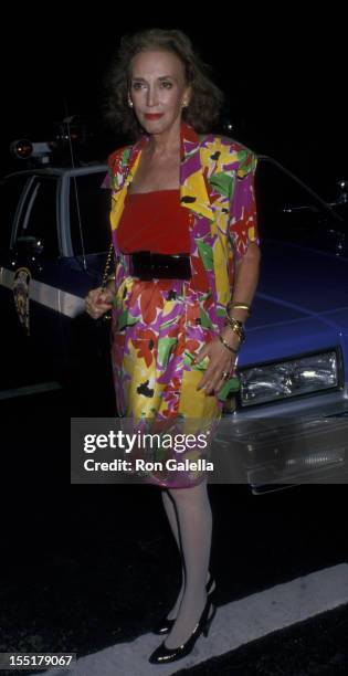 Helen Gurley Brown attends the funeral service for Carter Cooper on July 26, 1988 at St. James Church in New York City.