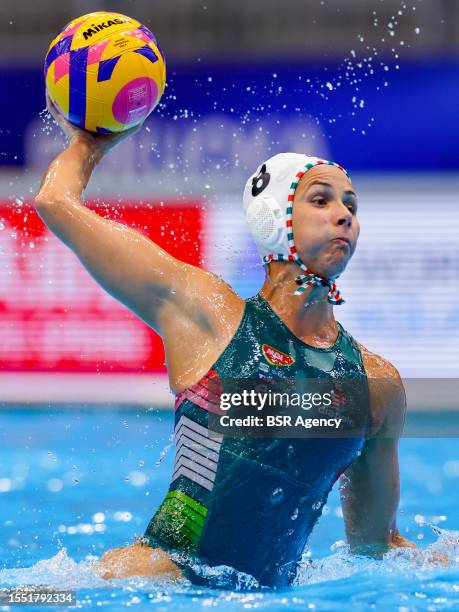 Rita Keszthelyi of Hungary during the World Aquatics Championships 2023 Women's match between Hungary and Spain on July 24, 2023 in Fukuoka, Japan.