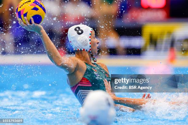 Rita Keszthelyi of Hungary during the World Aquatics Championships 2023 Women's match between Hungary and Spain on July 24, 2023 in Fukuoka, Japan.