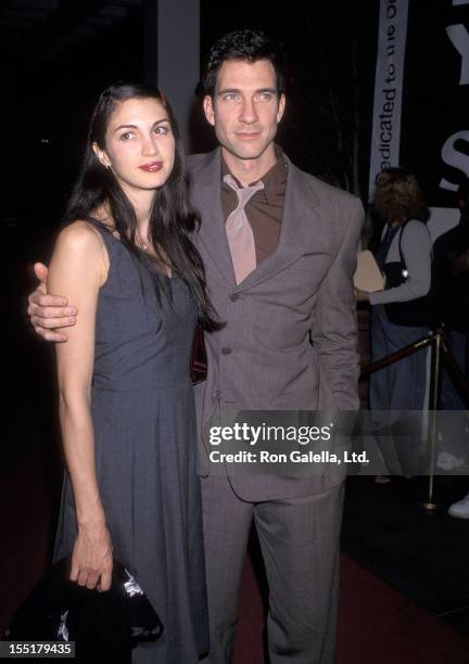 Actor Dylan McDermott and wife Shiva Rose attend the 14th Annual Viewers for Quality Television Awards on October 3, 1998 at the Hilton Burbank...