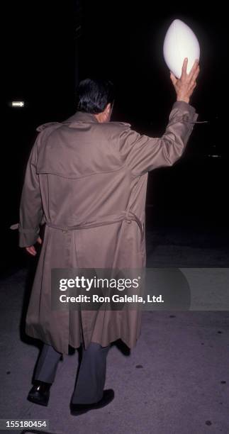 Journalist Mike Wallace sighted on April 22, 1992 on 57th Street in New York City.
