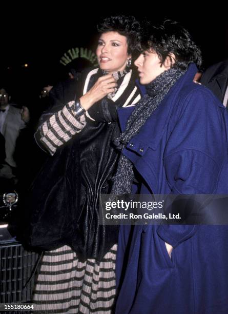 Actress Raquel Welch and daughter Tahnee Welch attend the "Scarface" Premiere Party on December 1, 1983 at Sardi's Restaurant in New York City.