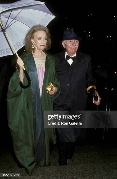 Helen Gurley Brown and David Brown attend Jonathan Tisch-Laura Steinberg Wedding Reception on April 18, 1988 at the Metropolitan Museum of Art in New...
