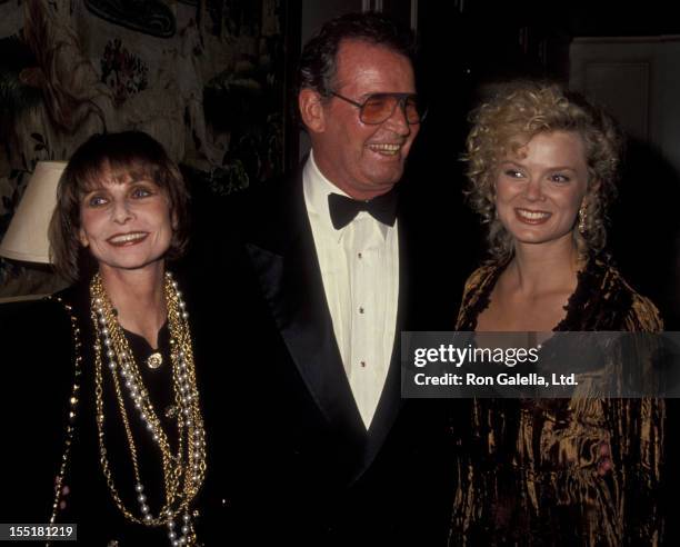 Actor James Garner, wife Lois Garner and Romy Windsor attend Television Academy Hall Of Fame Gala on September 23, 1991 at the Beverly Wilshire Hotel...