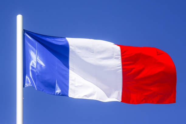 Flag of France is seen ahead of the F1 Grand Prix of Hungary at Hungaroring on July 22, 2023 in Budapest, Hungary.