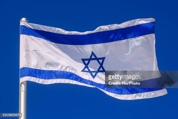 Flag of Israel is seen ahead of the F1 Grand Prix of Hungary at Hungaroring on July 22, 2023 in Budapest, Hungary.