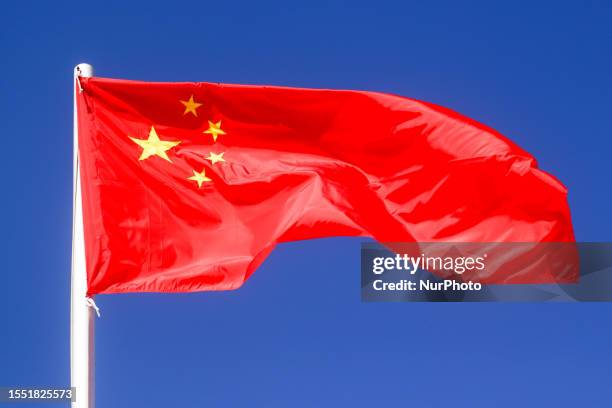 Flag of China is seen ahead of the F1 Grand Prix of Hungary at Hungaroring on July 22, 2023 in Budapest, Hungary.