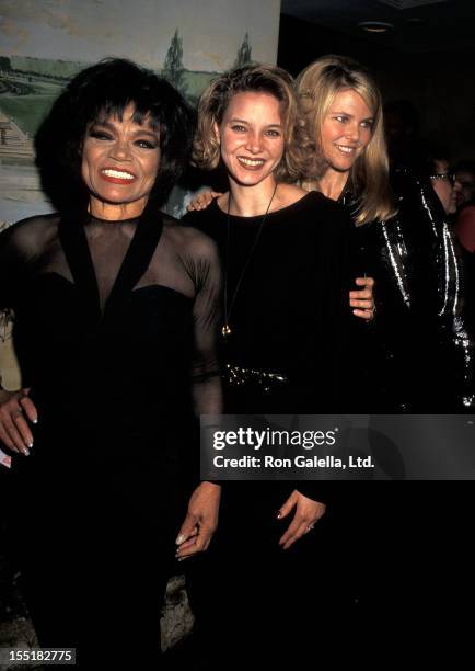 Singer Eartha Kitt, daughter Kitt Shapiro and model Christie Brinkley attend Eartha Kitt's Cabaret Concert Performance on January 4, 1996 at Cafe...