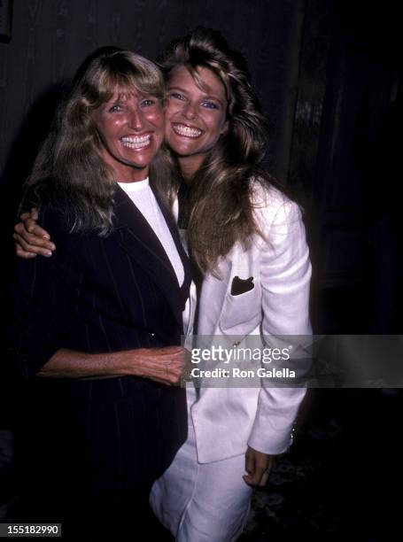 Model Christie Brinkley and mother Marge Brinkley attend the press luncheon to announce the launch of Christie Brinkley's sportswear and swimwear...