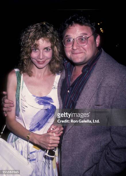 Actor Stephen Furst and wife Lorraine Wright attend NBC Affiliates Party on June 18, 1986 at the Century Plaza Hotel in Century City, California.