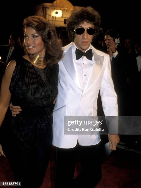 Actress Raquel Welch and boyfriend Andre Weinfeld attend "The Muppets Go Hollywood" Premiere Party on April 6, 1979 at the Cocoanut Grove, The...