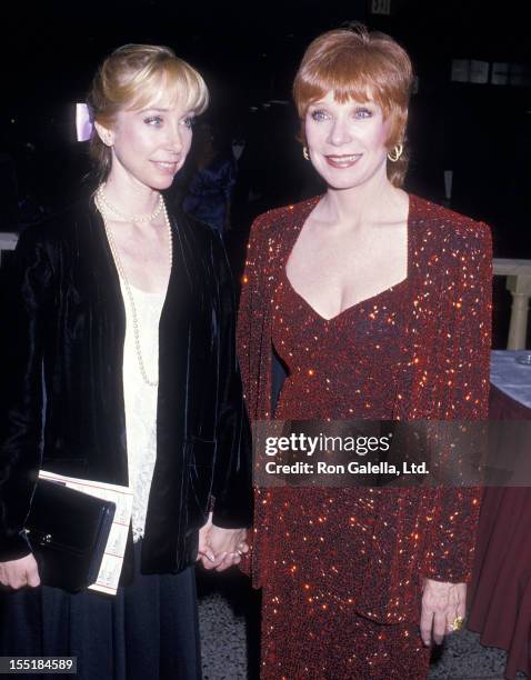 Actress Shirley MacLaine and daughter Sachi Parker attend Irving Berlin's 100th Birthday Celebration on May 11, 1988 at Carnegie Hall in New York...