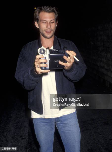 Actor Christian Slater attends the "Malice" Beverly Hills Premiere on September 29, 1993 at the Academy Theatre in Beverly Hills, California.