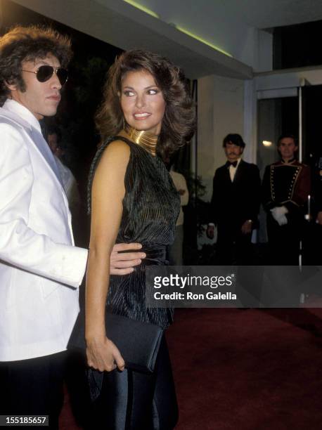 Actress Raquel Welch and boyfriend Andre Weinfeld attend "The Muppets Go Hollywood" Premiere Party on April 6, 1979 at the Cocoanut Grove, The...