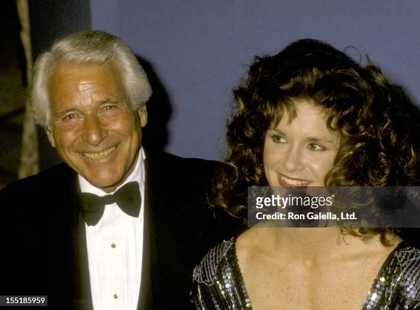 Actor Efrem Zimbalist Jr. And actress Stephanie Zimbalist attend 38th Annual Primetime Emmy Awards on September 21, 1986 at the Pasadena Civic...
