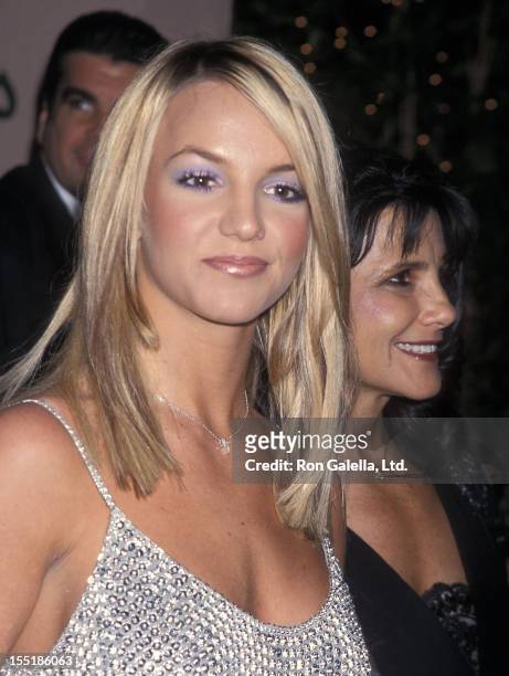 Singer Britney Spears attends the 42nd Annual Grammy Awards Pre-Party Hosted by Clive Davis on February 22, 2000 at Beverly Hills Hotel in Beverly...